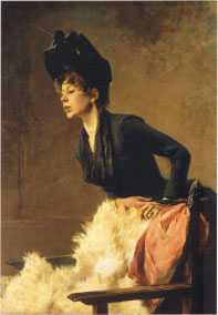 Hugo von Habermann, Bildnis einer jungen Dame, 1889